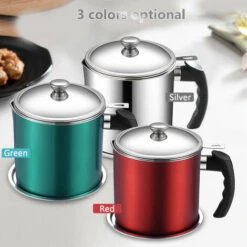 HAPPYSHOPPING Filtre A Huile Pot De Graisse De Bacon En Acier Inoxydable Boite De Stockage D'huile Recipient A Mailles Fines Pour Stocker L'huile De Friture Et La Graisse De Cuisson,modele:Argent - Modele:Argent 8 HAPPYSHOPPING Filtre A Huile Pot De Graisse De Bacon En Acier Inoxydable Boite De Stockage D'huile Recipient A Mailles Fines Pour Stocker L'huile De Friture Et La Graisse De Cuisson,modele:Argent - Modele:Argent -Accessoires de barbecue Soldes 35784009 4