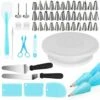 HAPPYSHOPPING 52 Pieces Multi-fonction Gateau Decoration Kit Gateau Platine Ensemble Patisserie Tube Fondant Outil Cuisine Dessert Cuisson Patisserie Fournitures,modele : 52 pieces
