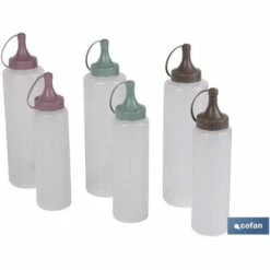 COFAN Bouteille Huilier | Modèle Albahaca | Bouteille Pour Sauces Ou Huiles | Bouteille Exprimable En Plastique | Couleur Pierre -Accessoires de barbecue Soldes 35933596 3