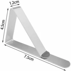 ASUPERMALL Pinces A Nappe En Acier Inoxydable Couverture De Table Pinces Triangulaires Pinces A Nappe De Pique-Nique De Jardin, 12 Pcs -Accessoires de barbecue Soldes 35988251 3