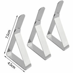 ASUPERMALL Pinces A Nappe En Acier Inoxydable Couverture De Table Pinces Triangulaires Pinces A Nappe De Pique-Nique De Jardin, 12 Pcs -Accessoires de barbecue Soldes 35988251 5