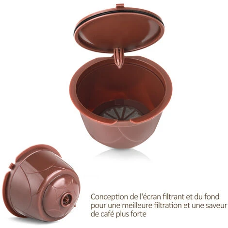 ASUPERMALL 3 Pieces Dosettes De Cafe Reutilisables Capsules De Cafe Rechargeables Compatibles Avec Les Filtres A Cafe Rechargeables Dolce Gusto Avec Brosse 3 ASUPERMALL 3 Pieces Dosettes De Cafe Reutilisables Capsules De Cafe Rechargeables Compatibles Avec Les Filtres A Cafe Rechargeables Dolce Gusto Avec Brosse â Image 3