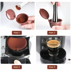 ASUPERMALL 3 Pieces Dosettes De Cafe Reutilisables Capsules De Cafe Rechargeables Compatibles Avec Les Filtres A Cafe Rechargeables Dolce Gusto Avec Brosse 9 ASUPERMALL 3 Pieces Dosettes De Cafe Reutilisables Capsules De Cafe Rechargeables Compatibles Avec Les Filtres A Cafe Rechargeables Dolce Gusto Avec Brosse -Accessoires de barbecue Soldes 35988635 5
