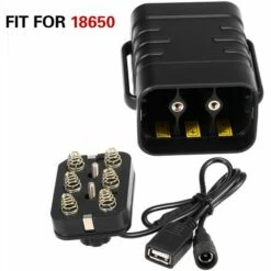 HAPPYSHOPPING Boitier De Batterie Etanche Chargeur Portable Double Interface Boitier De Batterie 6 Sections 18650, Modele: 12V -Accessoires de barbecue Soldes 35996634 5