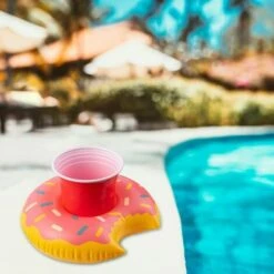ABCRITAL Porte-Gobelets Gonflables, 12 Paquets De Sous-Verres Gonflables Pour Boissons Flotteurs De Boissons Porte-Gobelets Flottants Jouets De Bain Pour Les Enfants Et La Fête De La Piscine -Accessoires de barbecue Soldes 36288809 4