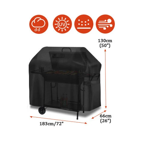 SWAGX 183*66*130cm Couverture De Gril De Barbecue Tissu Oxford Robuste 420D Imperméable 4 SWAGX 183*66*130cm Couverture De Gril De Barbecue Tissu Oxford Robuste 420D Imperméable â Image 4
