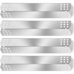 GFTIME 37CM Diffuseur Chaleur Pour Char-Broil, Taino 4 Pro 4+1 Pro, Enders, Broilmaster, ProfiCook, Sunbeam, Landmann, Campingaz Et La Plupart Des Modèles De Gril, Acier Inoxydable Plaque Chauffante Barbecue à Gaz Pièce De Rechange, Paquet De 4