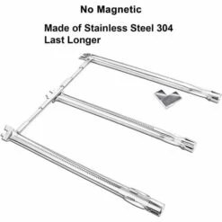 GFTIME 45,7CM 69787 Brûleur Pour Weber Spirit 300 Series E310 S310 E320 S320, Acier Inoxydable Tube De Brûleur Gril à Gaz Pièces De Rechange Pour Weber E330 S330 SP-330 (avec Bouton Avant) -Accessoires de barbecue Soldes 36757712 5