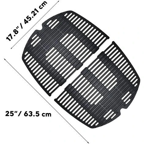 GFTIME 63,5CM X 45,21CM 7646 Grilles De Cuisson En Fonte Pour Weber Q300 Q320 Q3000 Q3200, Pièces De Rechange Pour Gril à Gaz En Fonte Grill Grid Pour Série Weber Q300, 586002 57060001 404341 2 GFTIME 63,5CM X 45,21CM 7646 Grilles De Cuisson En Fonte Pour Weber Q300 Q320 Q3000 Q3200, Pièces De Rechange Pour Gril à Gaz En Fonte Grill Grid Pour Série Weber Q300, 586002 57060001 404341 – Image 2