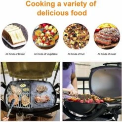 GFTIME 38,9 X 27,5 CM 6559 Plancha En Fonte De Cuisson Pour Weber Q200 Q220 Q2000 Q2200 Modèles De Gril De La Série, Plaque De Cuisson Barbecue Gril à Gaz Pièces De Rechange, Paquet 1 -Accessoires de barbecue Soldes 36757727 5