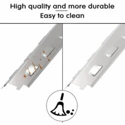 GFTIME 37CM Diffuseur Chaleur Accessoires Pour Char-Broil, Campingaz, Fire Mountain Et Plupart Modèles Flamme Gril, Acier Inoxydable Plaque Chauffante Pièce De Rechange, Paquet 4 -Accessoires de barbecue Soldes 36757736 4