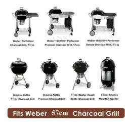 GFTIME Grille De Cuisson, Grille à Charbon Et Système De Nettoyage Pour Grils à Charbon Weber Ø 57CM One-Touch Silver, Bar-B-Kettle, Master-Touch, One-Touch, Pièces De Rechange Pour Gril à Gaz -Accessoires de barbecue Soldes 36757759 3