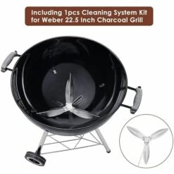GFTIME Grille De Cuisson, Grille à Charbon Et Système De Nettoyage Pour Grils à Charbon Weber Ø 57CM One-Touch Silver, Bar-B-Kettle, Master-Touch, One-Touch, Pièces De Rechange Pour Gril à Gaz -Accessoires de barbecue Soldes 36757759 4
