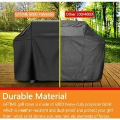 GFTIME 7139 600D Housse De Barbecue Pour Weber Spirit II 300 310 Series, Spirit E-320, Spirit 300 Series Et Spirit 200 Series (avec Commandes Latérales) Imperméable Résistante, Anti-UV BBQ Cover Grill (129L X 45W X 106H CM) -Accessoires de barbecue Soldes 36757762 5