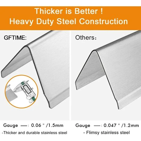 GFTIME 38,9CM 7636 Barres Flavorizer Pour Barbecues à Gaz Weber Spirit Ⅱ E-310,Spirit 300 E310 S310 E320 S320 E330 S330 (3 Brûleurs, Avec Panneaux De Commande Montés à L'avant ), Pièce De Rechange De Plaque Chauffante En Acier Inoxydable 4 GFTIME 38,9CM 7636 Barres Flavorizer Pour Barbecues à Gaz Weber Spirit Ⅱ E-310,Spirit 300 E310 S310 E320 S320 E330 S330 (3 Brûleurs, Avec Panneaux De Commande Montés à L'avant ), Pièce De Rechange De Plaque Chauffante En Acier Inoxydable – Image 4