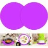 LangRay Tapis Micro-ondes Lot De 2 Silicone Tapis Four Antiadhésif Tapis Micro-ondes Plateau Tournant, 30cm Violet