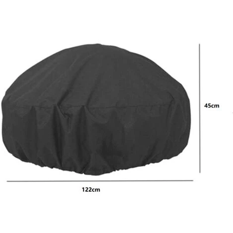SUNFLOWER Housses Pour Braséro Rond Housse De Barbecue Heavy Duty 210D Oxford Tissu Imperméable Coupe-Vent Anti-UV Housse De Chauffage De Jardin Extérieur (L: 122 * 45 Cm) 2 SUNFLOWER Housses Pour Braséro Rond Housse De Barbecue Heavy Duty 210D Oxford Tissu Imperméable Coupe-Vent Anti-UV Housse De Chauffage De Jardin Extérieur (L: 122 * 45 Cm) – Image 2