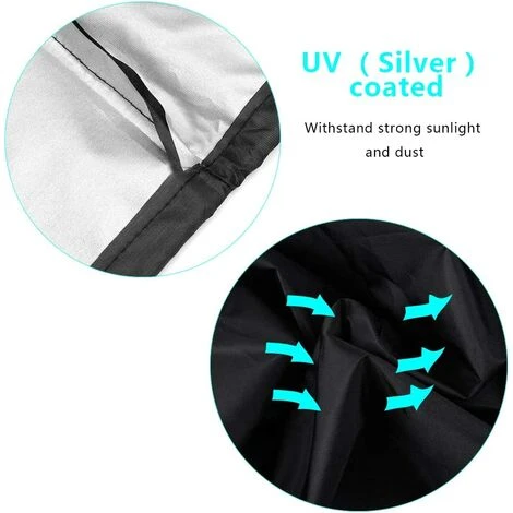 SUNFLOWER Housses Pour Braséro Rond Housse De Barbecue Heavy Duty 210D Oxford Tissu Imperméable Coupe-Vent Anti-UV Housse De Chauffage De Jardin Extérieur (L: 122 * 45 Cm) 4 SUNFLOWER Housses Pour Braséro Rond Housse De Barbecue Heavy Duty 210D Oxford Tissu Imperméable Coupe-Vent Anti-UV Housse De Chauffage De Jardin Extérieur (L: 122 * 45 Cm) – Image 4