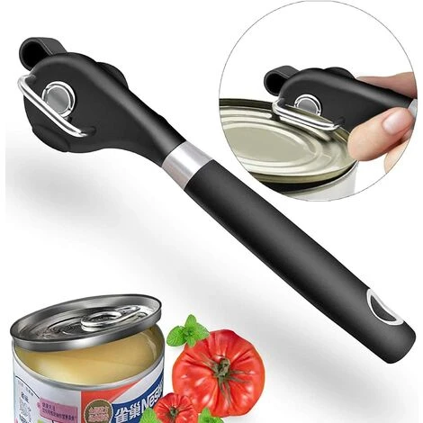 Ouvre-boîte Manuel De Sécurité, Ouvre-boîte En Acier Inoxydable Conception Ergonomique Et Antidérapante Avec Bord Lisse, Coupe Sans Arêtes Vives, Couvercle Pouvant être Remis En Place (noir) GrooFoo 2 Ouvre-boîte Manuel De Sécurité, Ouvre-boîte En Acier Inoxydable Conception Ergonomique Et Antidérapante Avec Bord Lisse, Coupe Sans Arêtes Vives, Couvercle Pouvant être Remis En Place (noir) GrooFoo â Image 2