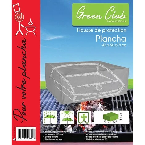 GREENCLUB Housse De Protection Pour Plancha à Poser Haute Qualité Polyester L 45 X L 60 X H 25 Cm Couleur Anthracite - Anthracite 2 GREENCLUB Housse De Protection Pour Plancha à Poser Haute Qualité Polyester L 45 X L 60 X H 25 Cm Couleur Anthracite - Anthracite – Image 2