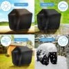 DONTODENT 1pcs Housse Barbecue,Housse Barbecue Gaz Bache Barbecue De Protection BBQ Couverture Anti-UV Imperméable Pour 145 X 61 X 117 Cm