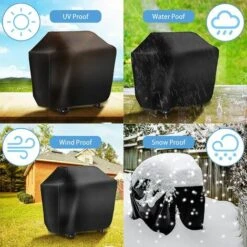 DONTODENT 1pcs Housse Barbecue,Housse Barbecue Gaz Bache Barbecue De Protection BBQ Couverture Anti-UV Imperméable Pour 145 X 61 X 117 Cm