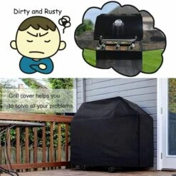 DONTODENT 1pcs Housse Barbecue,Housse Barbecue Gaz Bache Barbecue De Protection BBQ Couverture Anti-UV Imperméable Pour 145 X 61 X 117 Cm -Accessoires de barbecue Soldes 38890414 4