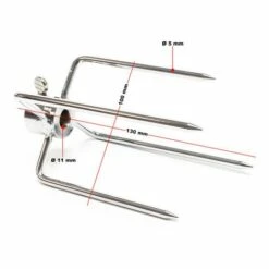 WILTEC Fourchettes Pour Tournebroche Lot De 2 Fourches à Viande Pour Rôtisserie Tournebroche -Accessoires de barbecue Soldes 3953293 5
