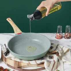 ASUPERMALL Poele A Frire A Induction Poele A Pain Maifan Pierre Antiadhesive Poele A Frire Avec Manche En Bois Poele A Omelette Pour Bebe Enfants Cuisson Des Aliments, 24Cm Type 1 - 24Cm Type 1 -Accessoires de barbecue Soldes 39861185 5