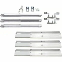 GFTIME Universel Réglable Brûleurs De Gril, Tubes Croisés, Plaques De Diffuseur De Chaleur En Acier Inoxydable Pour Brinkmann 3 Brûleur 810-3330-S, 5 Brûleur 810-3660-S 810-1750-S 810-4580-S 810-2511-S, Lot De 3