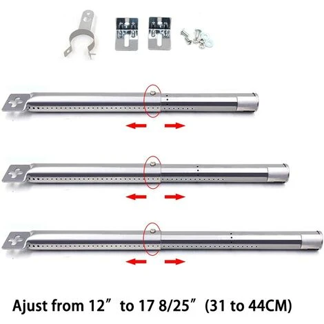 GFTIME Universel Réglable Brûleurs De Gril, Tubes Croisés, Plaques De Diffuseur De Chaleur En Acier Inoxydable Pour Brinkmann 3 Brûleur 810-3330-S, 5 Brûleur 810-3660-S 810-1750-S 810-4580-S 810-2511-S, Lot De 3 2 GFTIME Universel Réglable Brûleurs De Gril, Tubes Croisés, Plaques De Diffuseur De Chaleur En Acier Inoxydable Pour Brinkmann 3 Brûleur 810-3330-S, 5 Brûleur 810-3660-S 810-1750-S 810-4580-S 810-2511-S, Lot De 3 – Image 2