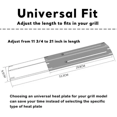 GFTIME Universel Réglable Brûleurs De Gril, Tubes Croisés, Plaques De Diffuseur De Chaleur En Acier Inoxydable Pour Brinkmann 3 Brûleur 810-3330-S, 5 Brûleur 810-3660-S 810-1750-S 810-4580-S 810-2511-S, Lot De 3 3 GFTIME Universel Réglable Brûleurs De Gril, Tubes Croisés, Plaques De Diffuseur De Chaleur En Acier Inoxydable Pour Brinkmann 3 Brûleur 810-3330-S, 5 Brûleur 810-3660-S 810-1750-S 810-4580-S 810-2511-S, Lot De 3 – Image 3