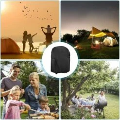 TRIOMPHE TTIO Bâche De Protection Barbecue, Bâche Barbecue Ronde, Protection Barbecue Exterieur, Housse De Barbecue Convient La Plupart Des Grill, 77 X 90 Cm, Noir -Accessoires de barbecue Soldes 40455287 4