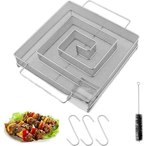 TANABATA Générateur De Fumée Froide, Enérateur De Fumée Froide En Acier Inoxydable, Générateur De Fumée Professionnel Avec Brosse De Nettoyage Et Crochet, Convient à Tous Les Barbecues Et Fumeurs 1 TANABATA Générateur De Fumée Froide, Enérateur De Fumée Froide En Acier Inoxydable, Générateur De Fumée Professionnel Avec Brosse De Nettoyage Et Crochet, Convient à Tous Les Barbecues Et Fumeurs