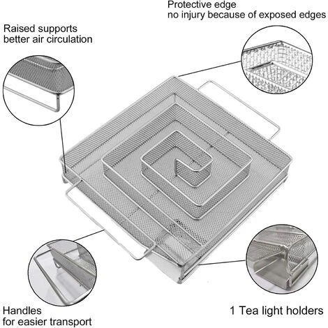 TANABATA Générateur De Fumée Froide, Enérateur De Fumée Froide En Acier Inoxydable, Générateur De Fumée Professionnel Avec Brosse De Nettoyage Et Crochet, Convient à Tous Les Barbecues Et Fumeurs 3 TANABATA Générateur De Fumée Froide, Enérateur De Fumée Froide En Acier Inoxydable, Générateur De Fumée Professionnel Avec Brosse De Nettoyage Et Crochet, Convient à Tous Les Barbecues Et Fumeurs – Image 3