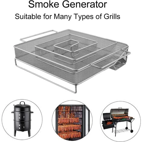 TANABATA Générateur De Fumée Froide, Enérateur De Fumée Froide En Acier Inoxydable, Générateur De Fumée Professionnel Avec Brosse De Nettoyage Et Crochet, Convient à Tous Les Barbecues Et Fumeurs 4 TANABATA Générateur De Fumée Froide, Enérateur De Fumée Froide En Acier Inoxydable, Générateur De Fumée Professionnel Avec Brosse De Nettoyage Et Crochet, Convient à Tous Les Barbecues Et Fumeurs – Image 4