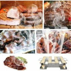 VERSAILLESFR Générateur De Fumée De Calcaire En Acier Inoxydable Pour Fumoir à Tartre Cold Smoke Generator, Food Smoker, Meat Smoker Pour Barbecue à Boule, BBQ, Fumoir, Fumoir (22,5 X 17,5 X 4,5 Cm) -Accessoires de barbecue Soldes 41666713 5