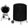 VERSAILLESFR Housse Barbecue(77 X 58 Cm), Rond Housse Bâche De Protection BBQ Couverture Anti-poussière Anti-UV Anti-Pluie Pour Grill à Gaz Électrique Jardin Patio Weber Avec Sac De Rangement(Noir)