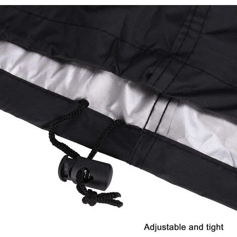 VERSAILLESFR Housse Barbecue(77 X 58 Cm), Rond Housse Bâche De Protection BBQ Couverture Anti-poussière Anti-UV Anti-Pluie Pour Grill à Gaz Électrique Jardin Patio Weber Avec Sac De Rangement(Noir) 4 VERSAILLESFR Housse Barbecue(77 X 58 Cm), Rond Housse Bâche De Protection BBQ Couverture Anti-poussière Anti-UV Anti-Pluie Pour Grill à Gaz Électrique Jardin Patio Weber Avec Sac De Rangement(Noir) â Image 4