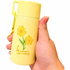 HAPPYSHOPPING 150 Ml Mini Tasse Thermos Bouteille D'eau Thermique Avec Sangle Bouteille D'eau Portable Etanche Aux Fuites En Acier Inoxydable Flacons Sous Vide Bouteille Pour Voyage En Plein Air Gym Fitness, Modele: Jaune - Modele:Jaune
