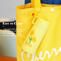 HAPPYSHOPPING 150 Ml Mini Tasse Thermos Bouteille D'eau Thermique Avec Sangle Bouteille D'eau Portable Etanche Aux Fuites En Acier Inoxydable Flacons Sous Vide Bouteille Pour Voyage En Plein Air Gym Fitness, Modele: Jaune - Modele:Jaune -Accessoires de barbecue Soldes 42056886 3