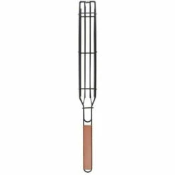 Lot De 4 Paniers De Barbecue Avec Grille Verrouillable à Long Manche En Bois - Antiadhésifs - En Acier Inoxydable - Pour Barbecue, Poissons, Légumes, Saucisses, Oignons GrooFoo -Accessoires de barbecue Soldes 43744609 5