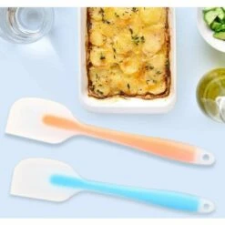 MACARON Spatule Silicone , Longue Spatule Cuisine Antiadhésifs Pour Remuer, Cuisine Et Cuisson Au Four, Lot De 2 -Accessoires de barbecue Soldes 43993514 4