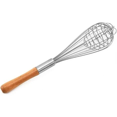 Kueatily Fouet De Cuisine à Main Fouet Patisserie En INOX Avec Manche De Bois 3 Kueatily Fouet De Cuisine à Main Fouet Patisserie En INOX Avec Manche De Bois – Image 3