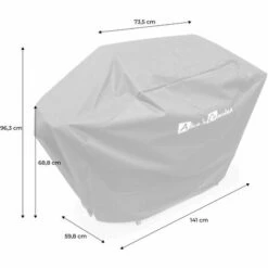 ALICE'S GARDEN Housse En Polyester Et PVC Pour Barbecues Au Gaz Albert. Richelieu. Treville 6. Bazin 4 Et Bazin 6 - Noir -Accessoires de barbecue Soldes 44638724 4