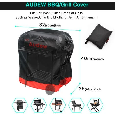 AUDEW Housse Barbecue, Housse Bache De Protection BBQ Etanche Anti Poussiere Antipluie 80*66*100cm Jmax 2 AUDEW Housse Barbecue, Housse Bache De Protection BBQ Etanche Anti Poussiere Antipluie 80*66*100cm Jmax â Image 2