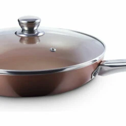 SILVANO Lot De Trois Poêles à Frire Super Copper Avec Un Couvercle En Verre 8 SILVANO Lot De Trois Poêles à Frire Super Copper Avec Un Couvercle En Verre -Accessoires de barbecue Soldes 45322372 4