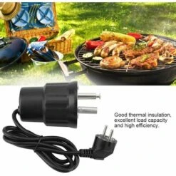 ILOVEMILAN Moteur Tourne Broche De Barbecue Moteur Eléctrique Camping En Aluminium Kit Rôtissoire Barbecue Charge Nominale 0-24kg(EU Plug) -Accessoires de barbecue Soldes 45726257 4