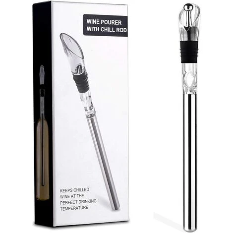 Velaze Refroidisseur De Vin En Acier Inoxydable, AVec Bec Verseur, Bouchon De Bouteille, Décantaeur, Tire-Bouchon, Fonctions 3 En 1 Idéal Pour Champagne, Whisky Et Vin Rouge 1 Velaze Refroidisseur De Vin En Acier Inoxydable, AVec Bec Verseur, Bouchon De Bouteille, Décantaeur, Tire-Bouchon, Fonctions 3 En 1 Idéal Pour Champagne, Whisky Et Vin Rouge