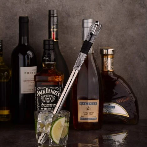 Velaze Refroidisseur De Vin En Acier Inoxydable, AVec Bec Verseur, Bouchon De Bouteille, Décantaeur, Tire-Bouchon, Fonctions 3 En 1 Idéal Pour Champagne, Whisky Et Vin Rouge 3 Velaze Refroidisseur De Vin En Acier Inoxydable, AVec Bec Verseur, Bouchon De Bouteille, Décantaeur, Tire-Bouchon, Fonctions 3 En 1 Idéal Pour Champagne, Whisky Et Vin Rouge â Image 3